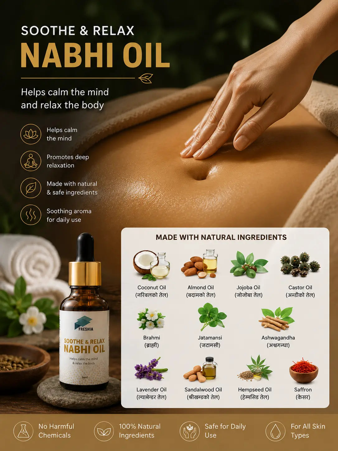 Sleep Inducing Stress Relief Nabhi Oil OneCart